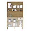 Ver imagem 3 de Kit de Cozinha 6 Portas Barcelona Vanilla Ripado