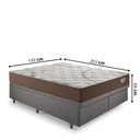 Ver imagem 2 de Base Box Baú Bipartido King 193x203 Linho Cinza com Colchão Relax Adorabile Molas Ensacadas
