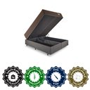 Ver imagem 6 de Base Box Baú Bipartido King 193x203 Linho Cinza com Colchão Relax Adorabile Molas Ensacadas