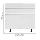 Ver imagem 3 de Cabeceira Estofada Argentina 195cm King Size Para Cama Box Quarto Corino Branco - Gat Magazine
