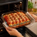 Ver imagem 3 de Conjunto 2 Assadeiras de Vidro com Alca Travessas para Forno Airfryer Microondas Lasanha Carnes Mult