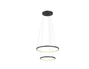 Ver imagem 1 de Lustre Pendente Anel de Led Hoop 2 Argolas Aros em Alumínio 43W