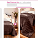 Ver imagem 5 de Manta Cobertor Casal Corttex Luster Canelada 180x220cm Microfibra Antialérgico Super Macio Premium