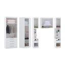 Ver imagem 2 de Guarda Roupa Dormitório Modulado Alpes Solteiro Canto - Roupeiro Luciane M06:branco