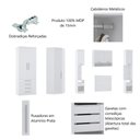 Ver imagem 3 de Guarda Roupa Dormitório Modulado Alpes Solteiro Canto - Roupeiro Luciane M06:branco