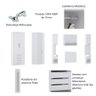 Guarda Roupa Dormitório Modulado Alpes Solteiro Canto - Roupeiro Luciane M06:branco - 3
