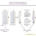 Ver imagem 4 de Guarda Roupa Dormitório Modulado Alpes Solteiro Canto - Roupeiro Luciane M06:branco