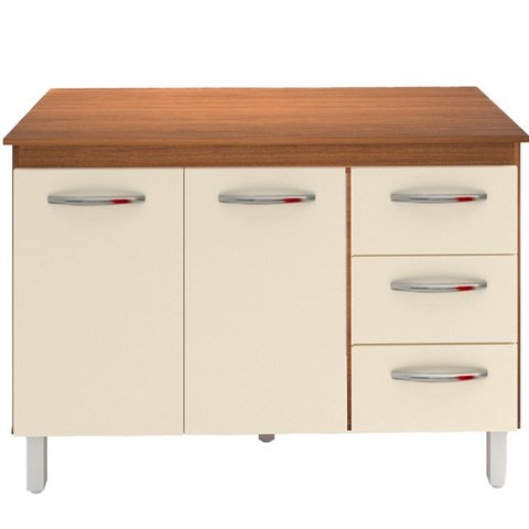 Balcao Com Tampo 120cm 9110x9300 Savana Off White Mobbs