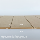 Ver imagem 4 de Shiplap Mdf Cru 11cm (12 Ripas 90cm) com Espaçador