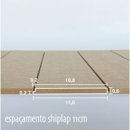 Shiplap Mdf Cru 11cm (12 Ripas 90cm) com Espaçador - 4
