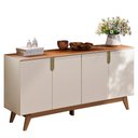Ver imagem 1 de Buffet Aparador Recife 4 Portas Off White/canela - Mobler