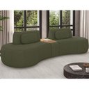 Ver imagem 1 de Sofá Curvo Modulado Retrátil 285cm Hyun Linho Verde - Sallar Home
