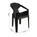 Ver imagem 5 de Mesa Jantar Paraty 140cm com 4 Cadeiras Pretas Diamond para Sala de Jantar Cozinha - Imbuia/preto