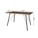 Ver imagem 6 de Mesa Jantar Paraty 140cm com 4 Cadeiras Pretas Diamond para Sala de Jantar Cozinha - Imbuia/preto