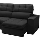 Ver imagem 5 de Sofá 4 Lugares Retrátil Reclinável Chaise Esquerdo 288cm Solin F04 Veludo Preto - Lyam Decor