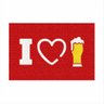 Tapete Capacho Decorativo I Love Chopp Eu Amo Cerveja 60x40.:preto - 7