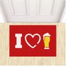 Tapete Capacho Decorativo I Love Chopp Eu Amo Cerveja 60x40.:preto - 8