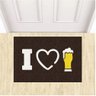 Tapete Capacho Decorativo I Love Chopp Eu Amo Cerveja 60x40.:preto - 6