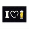 Tapete Capacho Decorativo I Love Chopp Eu Amo Cerveja 60x40.:preto - 2