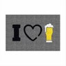 Tapete Capacho Decorativo I Love Chopp Eu Amo Cerveja 60x40.:preto - 12
