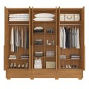 Ver imagem 2 de Guarda-roupa Casal Hill 6 Portas 3 Gavetas 100% Mdf Freijó Trend - Pnr Móveis
