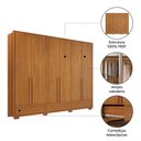 Ver imagem 6 de Guarda-roupa Casal Hill 6 Portas 3 Gavetas 100% Mdf Freijó Trend - Pnr Móveis