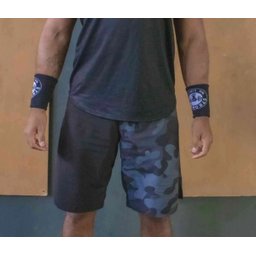 Munhequeira Seca Suor Preto com Branco - Be Stronger:preto/branco/único - 4