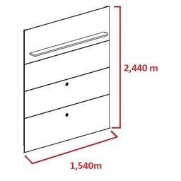Painel Piso-Teto Interlagos para TV de até 65 polegadas - Imperial/Sépia - Madetec - 3