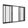 Janela 4 Folhas Sem Grade E Com Fecho Embutido Em Alumínio Preto Com Vidro Incolor:1200(L) X 1000(A) - 1