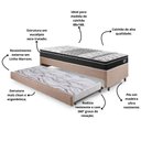 Ver imagem 7 de Bicama Box Solteiro Linho 88x188x28 Cm com Colchão Gransleep Molas Verticoil