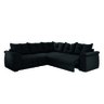 Sofá de Canto 5 Lugares Retrátil Qatar Suede Preto - 2