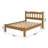 Cama Casal New Perola Madeira Maciça Cor Nogueira - 2