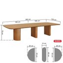 Ver imagem 4 de Mesa de Jantar Celebra 14 Lugares Retangular MDF Laminado 360cm Amêndoa Decorise