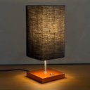 Ver imagem 2 de Kit 2 Abajur Luminaria de Mesa Quadrado com Interruptor Ref 49 Decoração Casa Sala Quarto Escritório