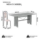 Ver imagem 3 de Conjunto Sala de Jantar com 8 Cadeiras Lara Prata/Bege