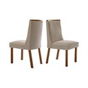 Ver imagem 1 de Kit 2 Cadeiras Sala Jantar Montreal 2 Un Imbuia/suede Creme - Rufato