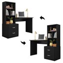 Ver imagem 3 de Escrivaninha Cristal Preto Fosco - Peternella Móveis