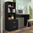 Ver imagem 2 de Escrivaninha Cristal Preto Fosco - Peternella Móveis