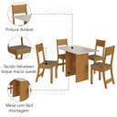 Ver imagem 5 de Conjunto de Mesa Sala de Jantar Carla com 4 Cadeiras 1,08m Freijó/Off White Indekes