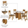 Conjunto de Mesa Sala de Jantar Carla com 4 Cadeiras 1,08m Freijó/Off White Indekes - 5