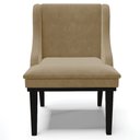 Ver imagem 7 de Kit 6 Cadeiras Decorativas Sala de Jantar Base Fixa de Madeira Firenze Suede Nude/Preto G19 - Gran B