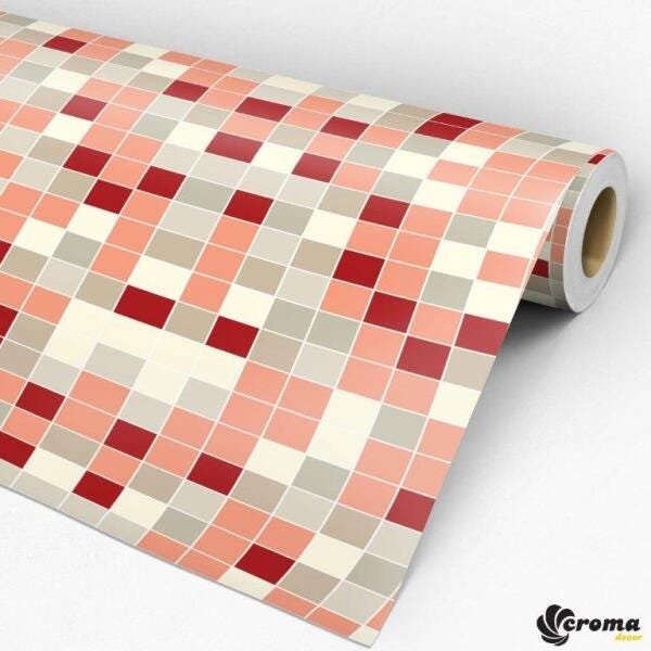 Papel de Parede Autoadesivo Pastilha - 03 - 3,00M