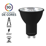 Lâmpada LED MR16 Alto IRC R9 GU10 6,5W 2700k 10° 350lm Preta - 1