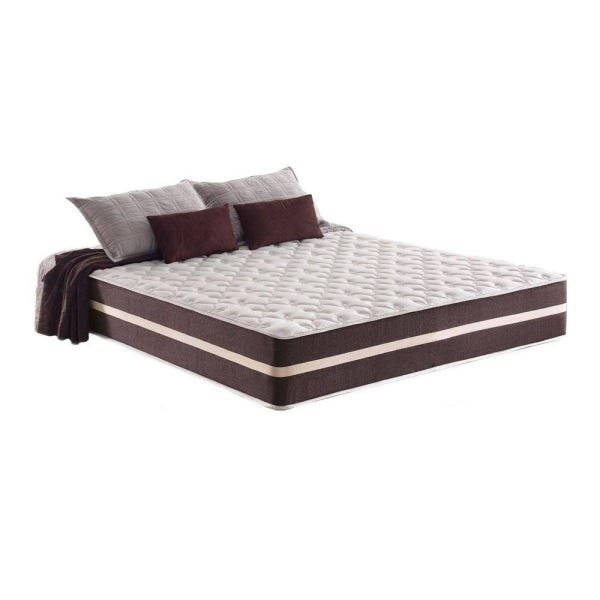 Cama Box com Baú Casal + Colchão de Molas - Anjos - Classic Superlastic 138cm - Marrom - 4