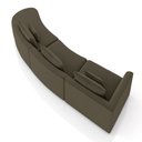 Ver imagem 7 de Sofá Curvo Decorativo Kimiko 427cm 5 Lugares Sala de Estar com Chaise Veludo Marrom G52 - Gran Belo