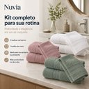 Ver imagem 4 de Jogo de Toalhas Karsten Nuvia 3 Peças Banho e Rosto 100% Algodão Fio Penteado