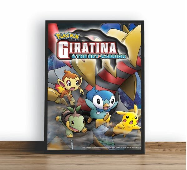 Quadro Decorativo Poste Pokemon Giratina Animação Retro - 1