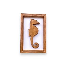 Quadro Cavalo Marinho Grande Decoração Náutica de Parede - 2