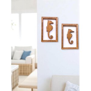 Quadro Cavalo Marinho Grande Decoração Náutica de Parede