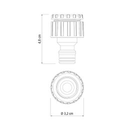 Adaptador Fêmea com Rosca 3/4" e Redução de 1/2" - Tramontina 78502750 - 3